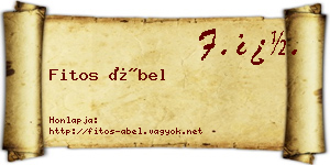 Fitos Ábel névjegykártya