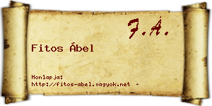 Fitos Ábel névjegykártya