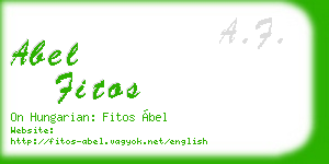 abel fitos business card