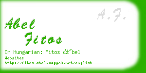 abel fitos business card